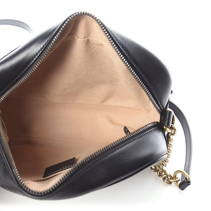 Gucci Calfskin Matelasse Small GG Marmont Chain Shoulder Bag Black 5 of 9