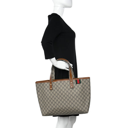 Gucci GG Plus Monogram Medium Signature Web Loop Tote Light Brown 2 of 11