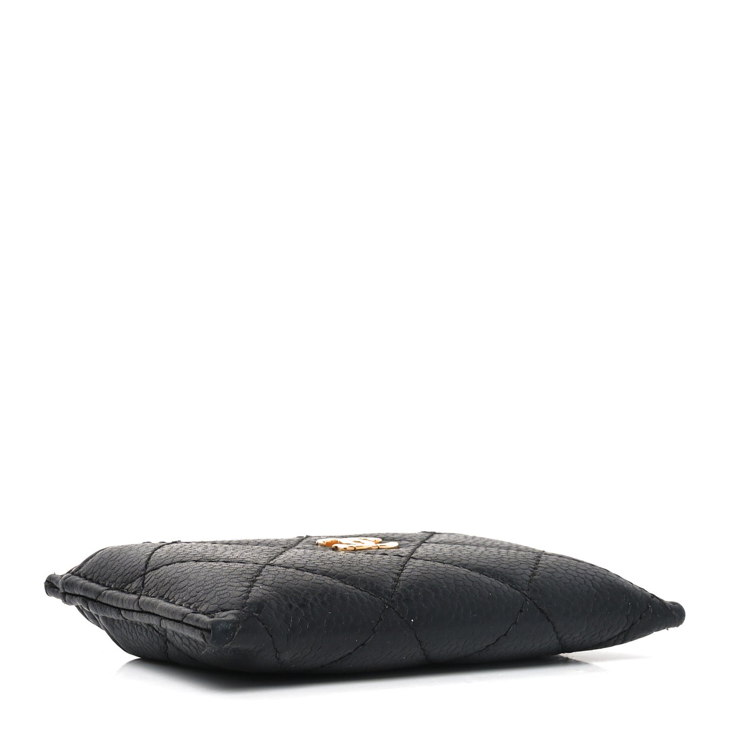 Caviar Quilted Card Holder Black