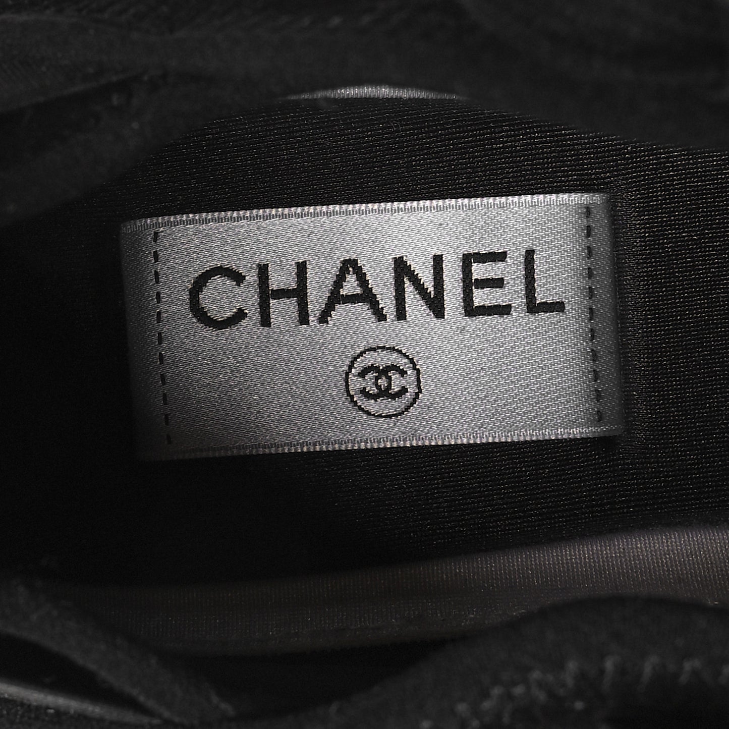 Velvet Calfskin Mixed Fibers CC Sneakers 38 Black