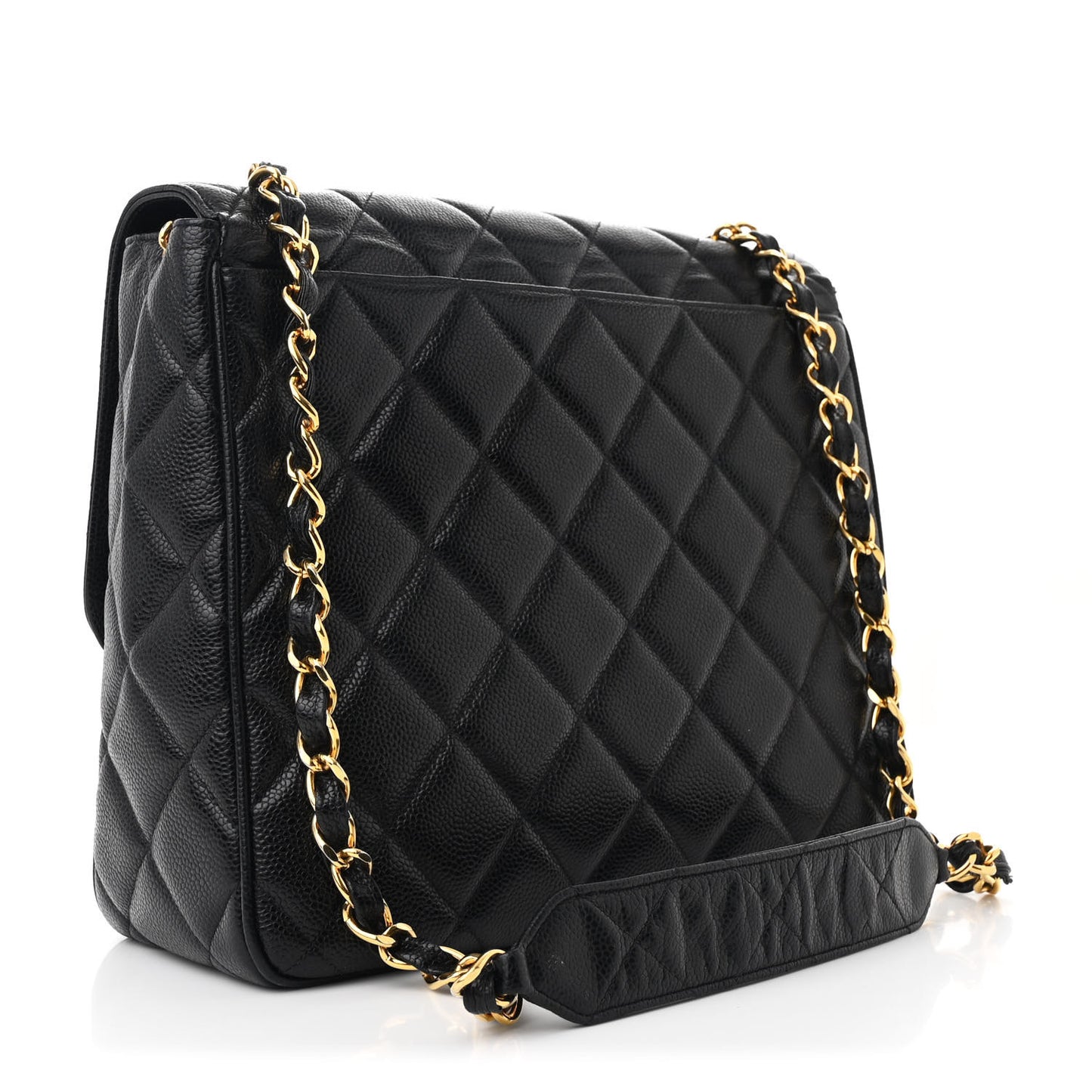 Caviar Quilted XL Single Flap Black