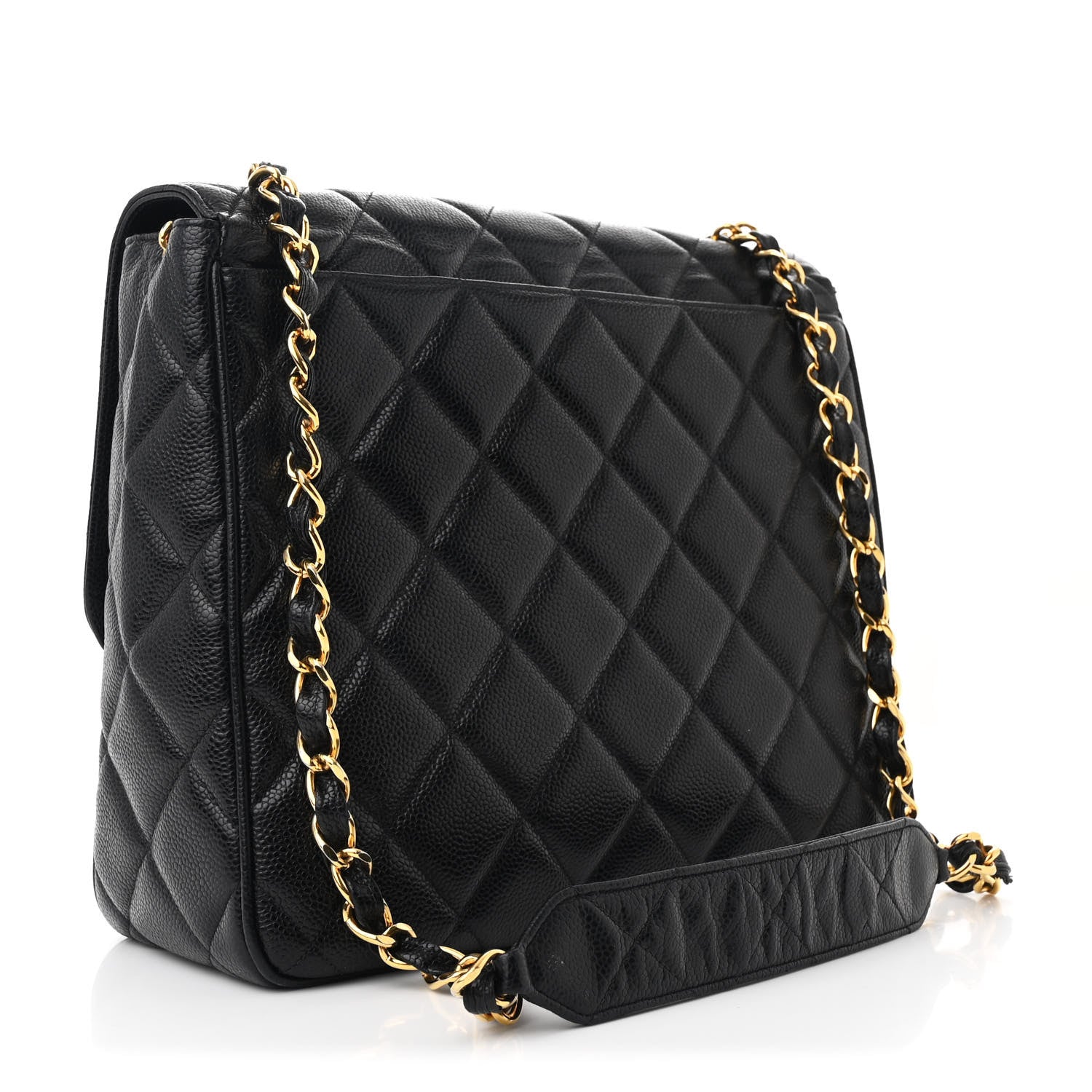Chanel Caviar Quilted XL Single Flap Black 3 of 12