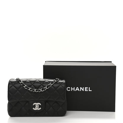 Chanel Lambskin Quilted Mini Rectangular Flap Black 12 of 12