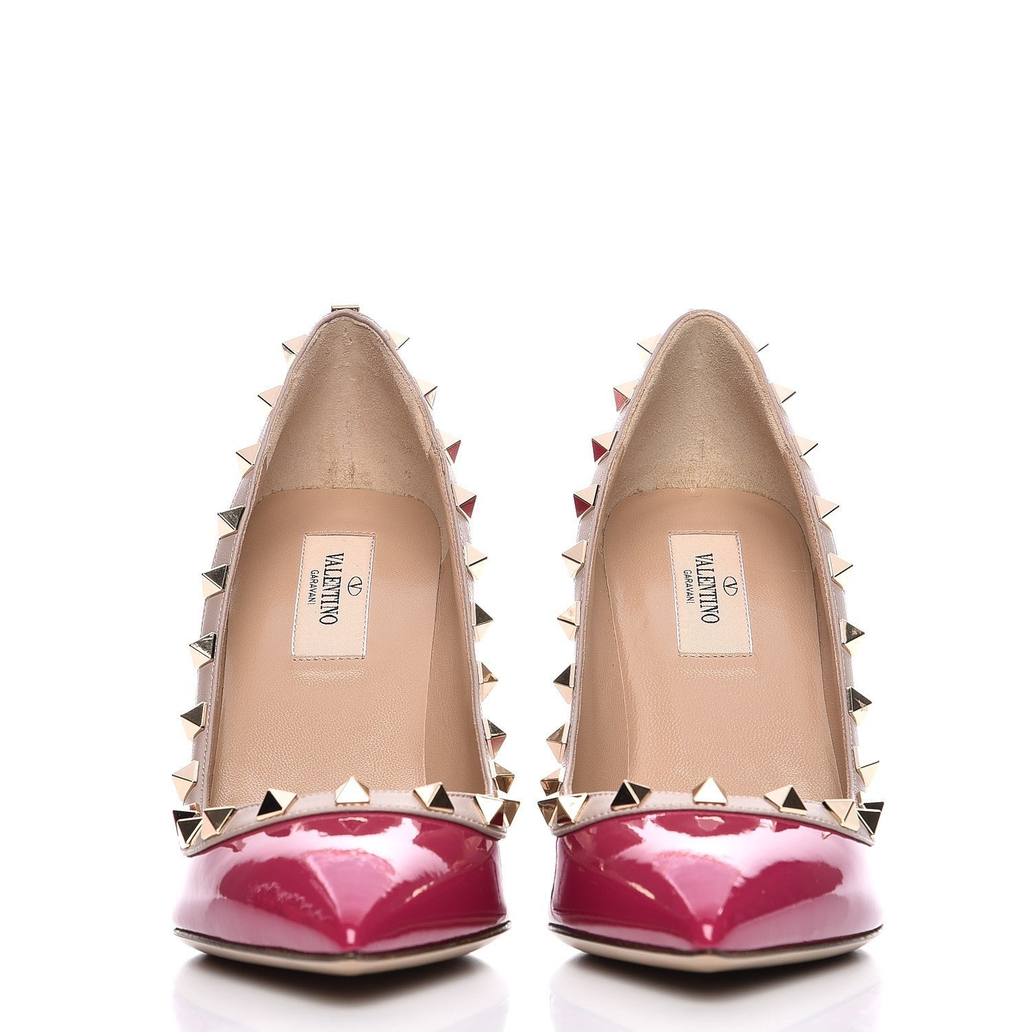 Valentino Garavani Patent Rockstud 100mm Pumps 37 Deep Cyclamin Poudre 4 of 9