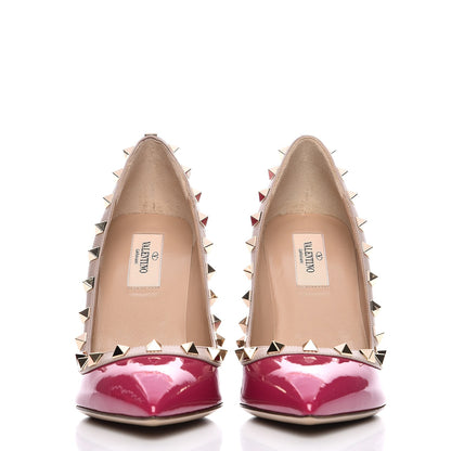 Valentino Garavani Patent Rockstud 100mm Pumps 37 Deep Cyclamin Poudre 4 of 9