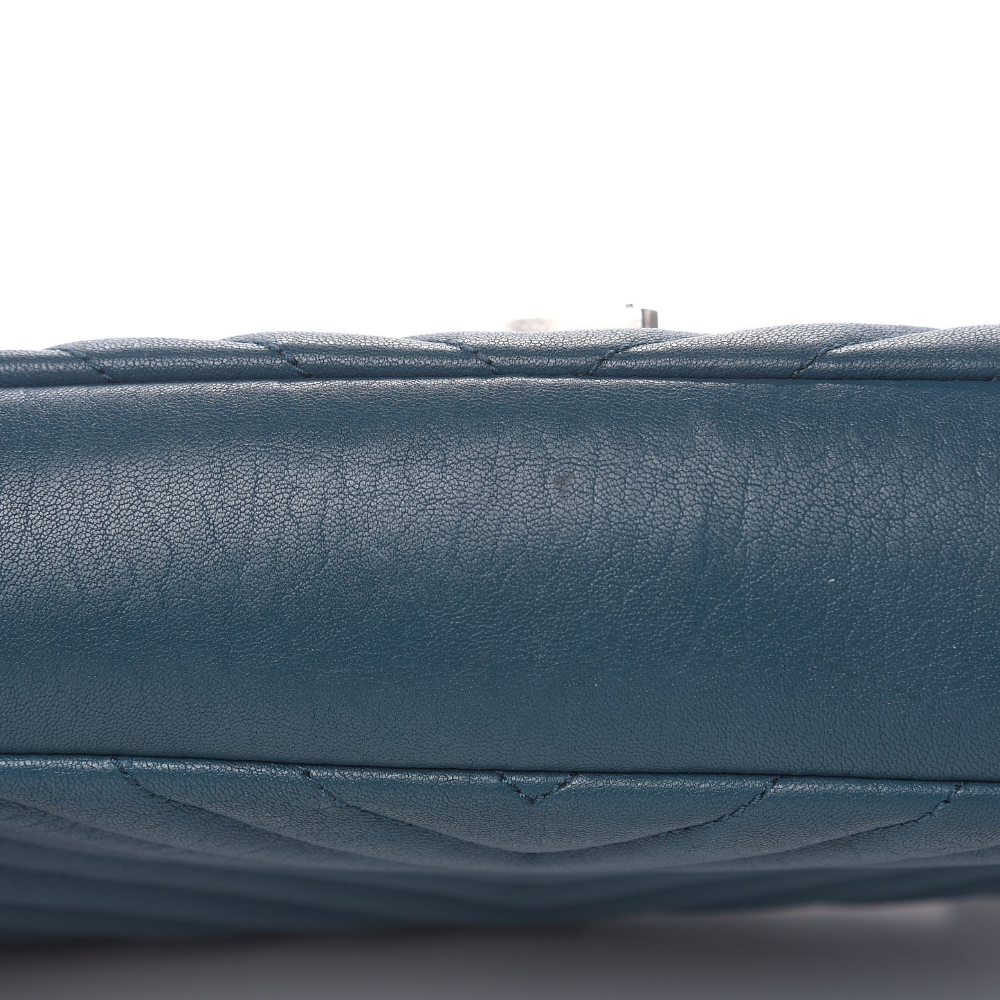 Sheepskin Matelasse Monogram Medium College Bag Peacock Green
