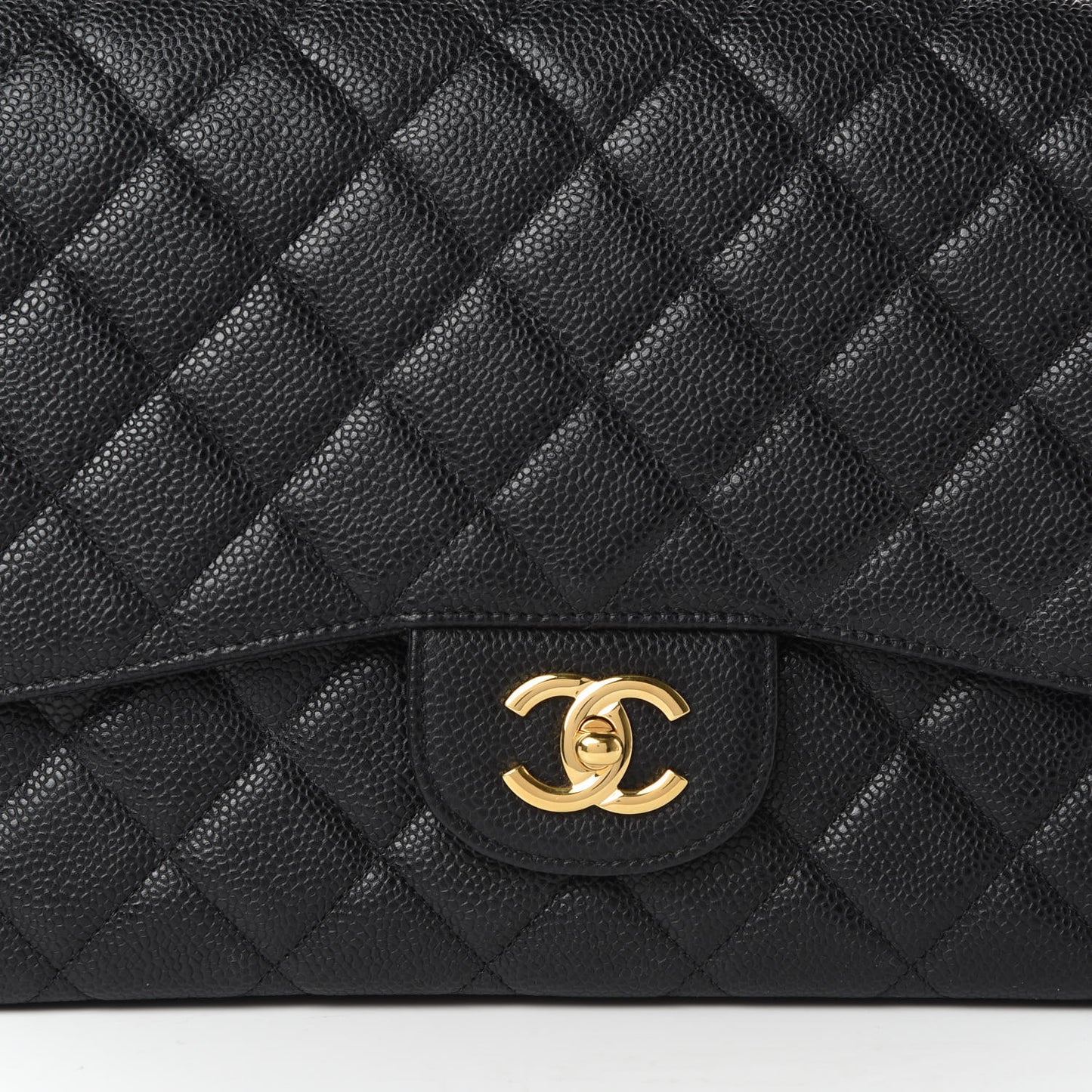 Caviar Quilted Jumbo Single Flap Black