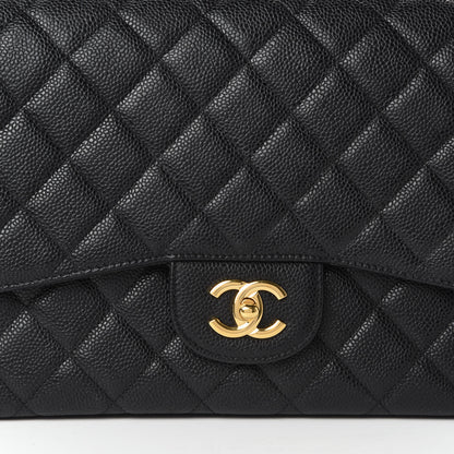 Chanel Caviar Quilted Jumbo Single Flap Black 10 of 11