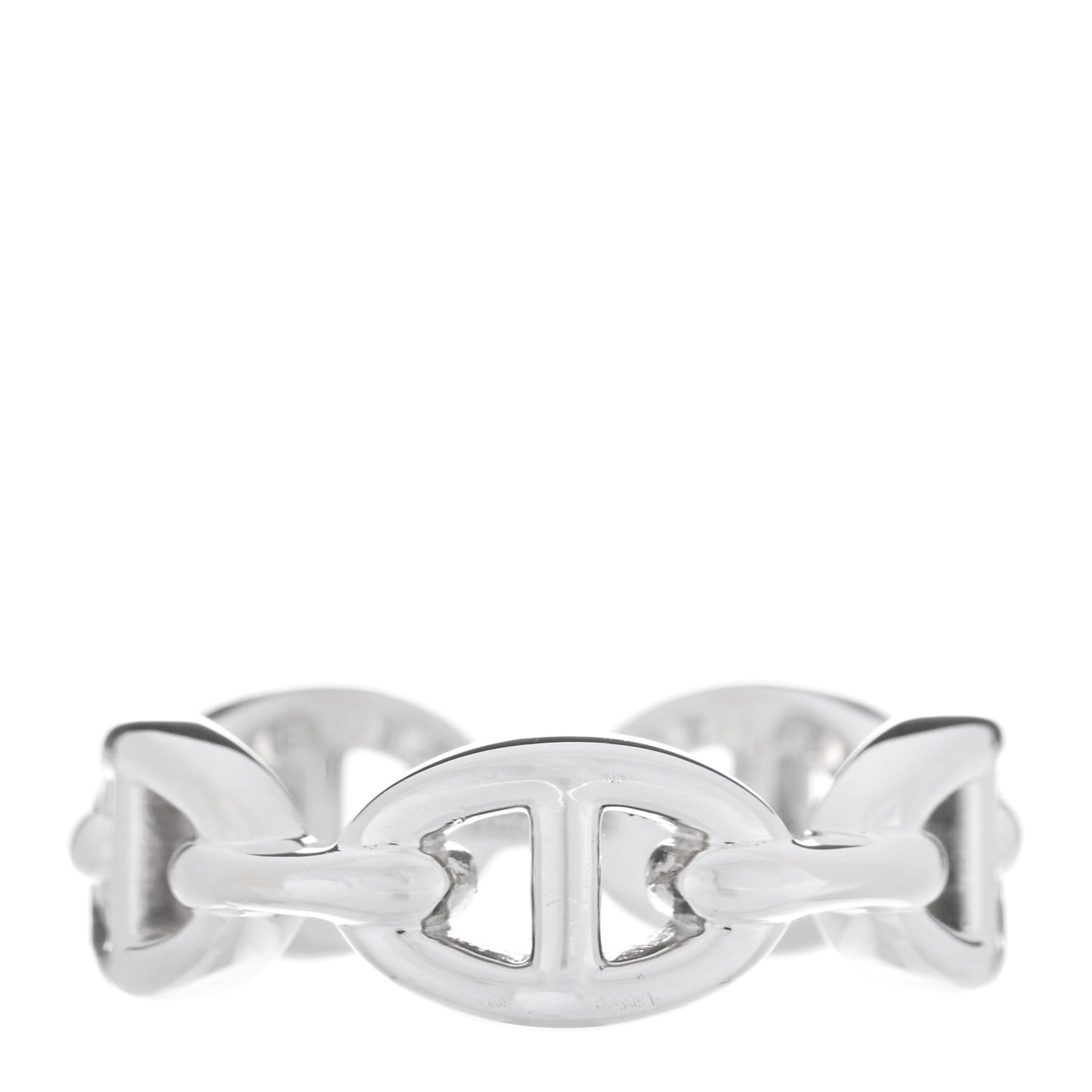 Sterling Silver PM Chaine d'Ancre Enchainee Band Ring 55 7.25