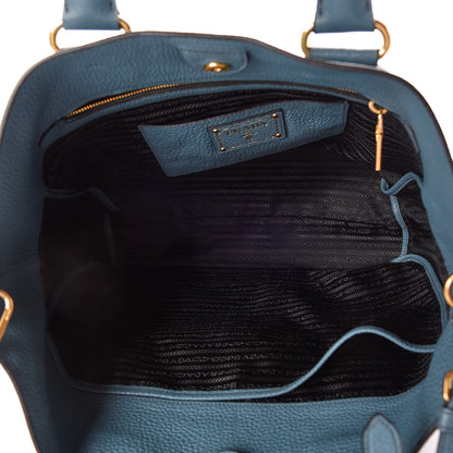 Prada Vitello Daino Shopping Tote Marine 7 of 12