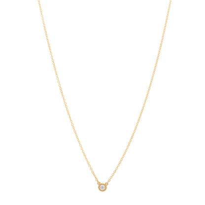 Tiffany 18K Rose Gold Diamond .07ct Elsa Peretti Diamonds by the Yard Pendant Necklace 1 of 4