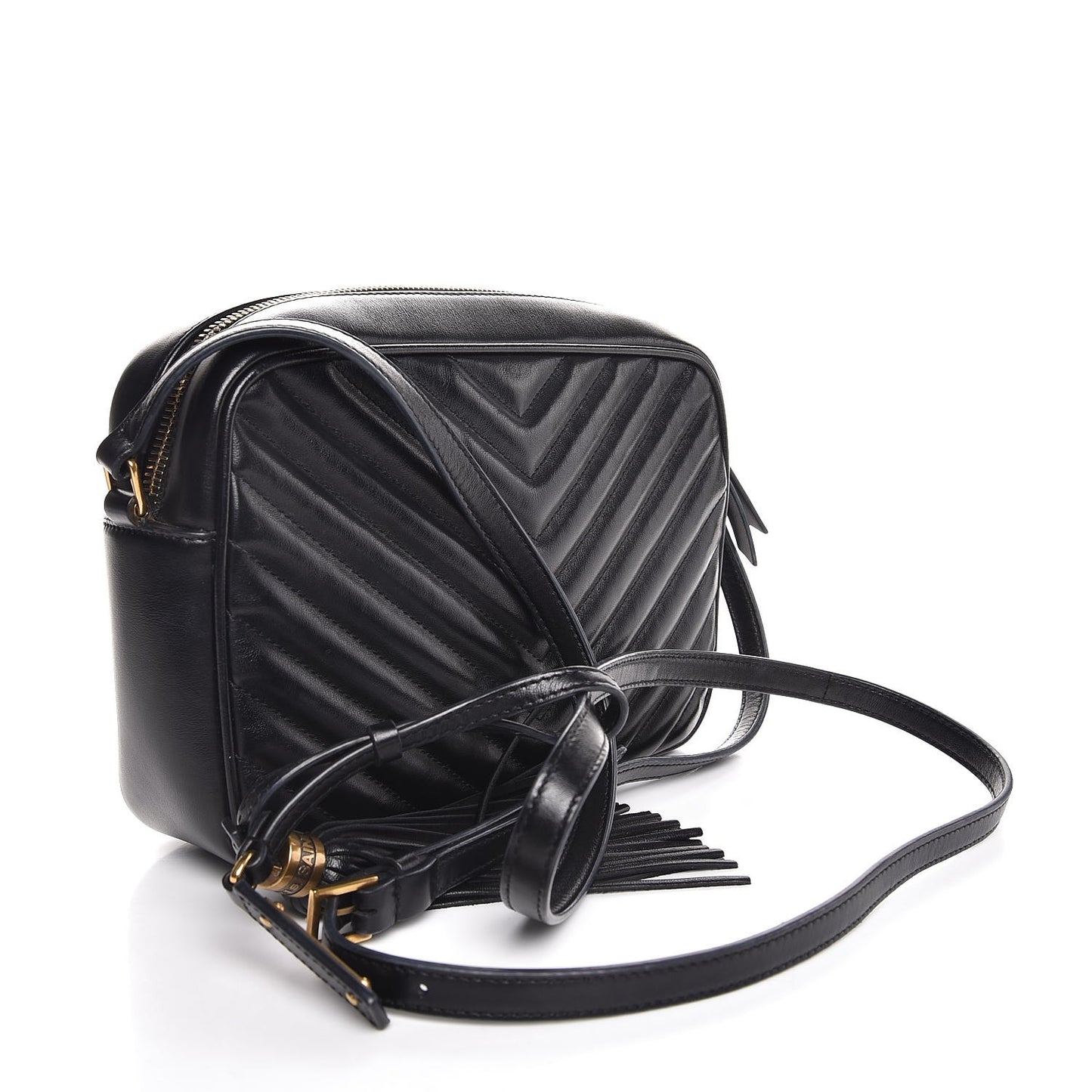 Calfskin Matelasse Monogram Lou Camera Bag Black