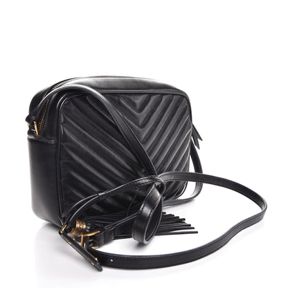 Saint Laurent Calfskin Matelasse Monogram Lou Camera Bag Black 3 of 11