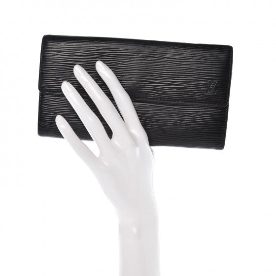 Louis Vuitton Epi Sarah Wallet Black 2 of 9