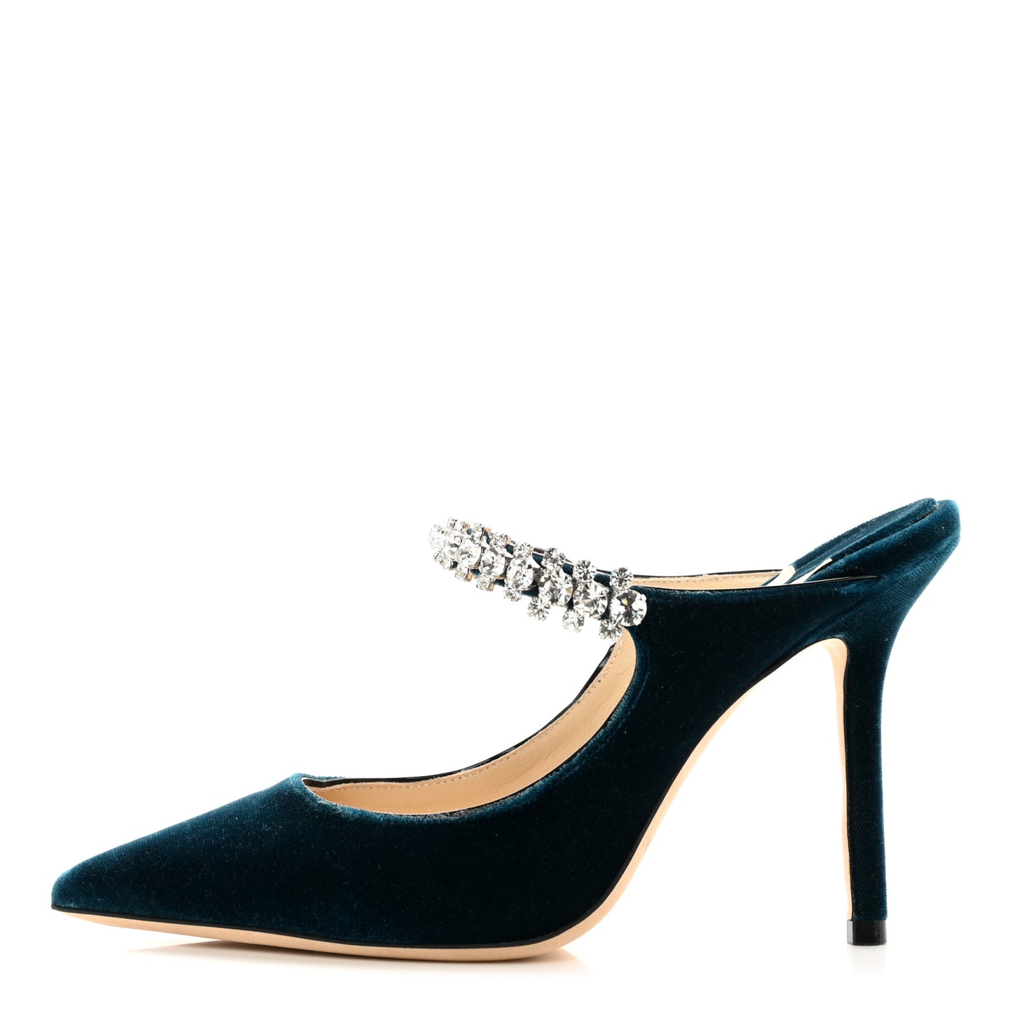 Velvet Crystal Bing 100 Pumps 36 Blue