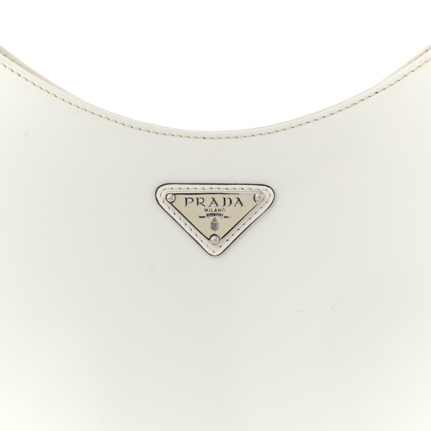 Prada Spazzolato Cleo Adjustable Strap Shoulder Bag White 8 of 13
