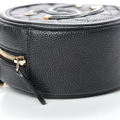 Chanel Caviar Quilted Round Filigree Crossbody Black 8 of 10