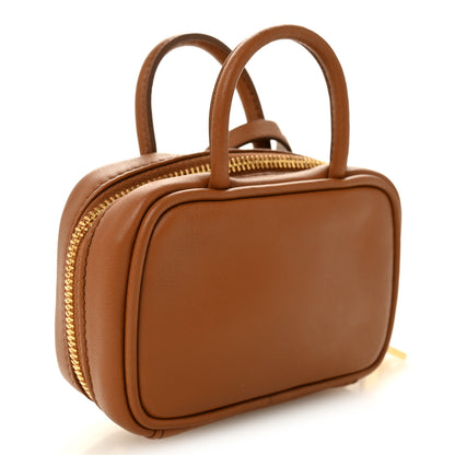Miu Miu Calfskin Beau Micro Bag Cognac 3 of 9