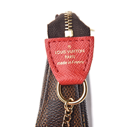 Louis Vuitton Damier Ebene 2019 Christmas Animation Mini Pochette Accessories Red 6 of 8
