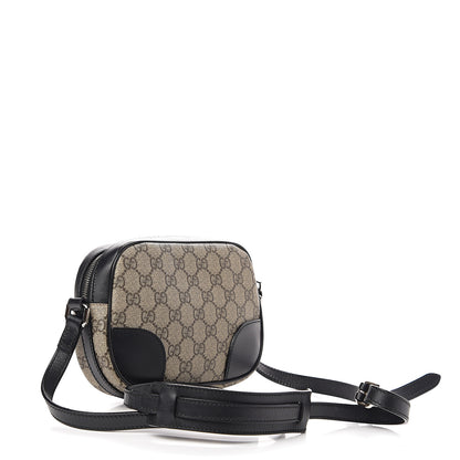 Gucci GG Supreme Monogram Web Small Shoulder Bag Black 2 of 9
