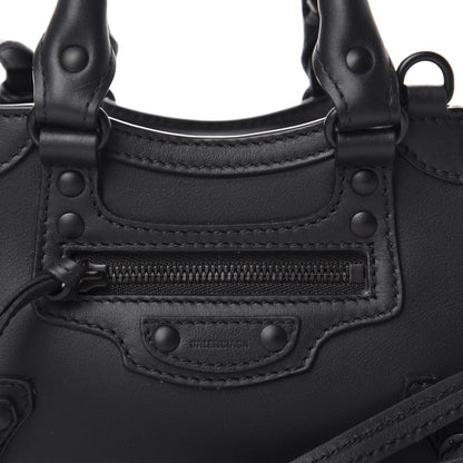 Balenciaga Smooth Calfskin Neo Classic Black Hardware Nano City Crossbody Black 9 of 9