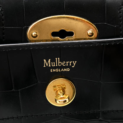 Mulberry Crocodile Embossed Calfskin Bayswater Black 7 of 11