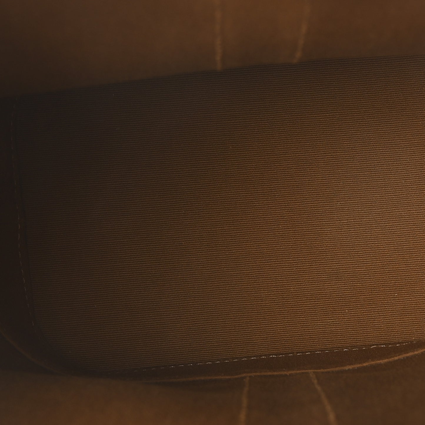 Triomphe Canvas Calfskin Small Bucket Bag Tan