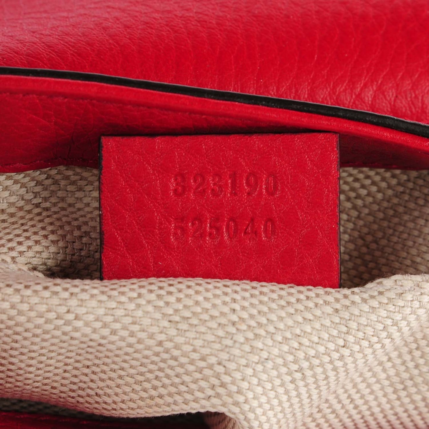 Pebbled Calfskin Small Soho Flap Crossbody Red
