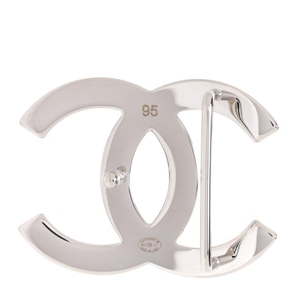 Chanel Patent Calfskin CC Reversible Belt 95 Black White 5 of 8