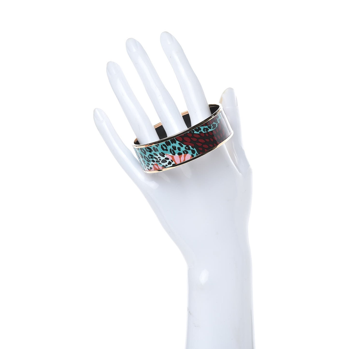 Enamel Printed Wide Jungle of Eden Wide Bracelet 65 Rose Couture