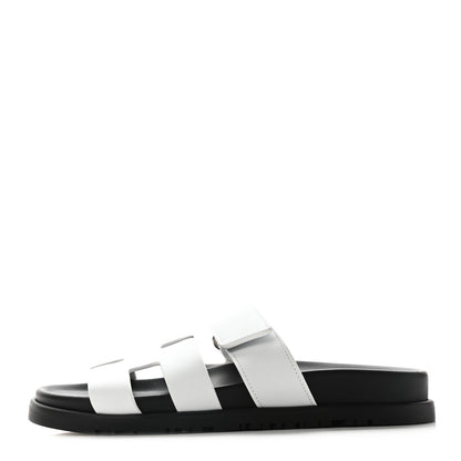 Hermes Calfskin Womens Chypre Sandals 36 White 1 of 11