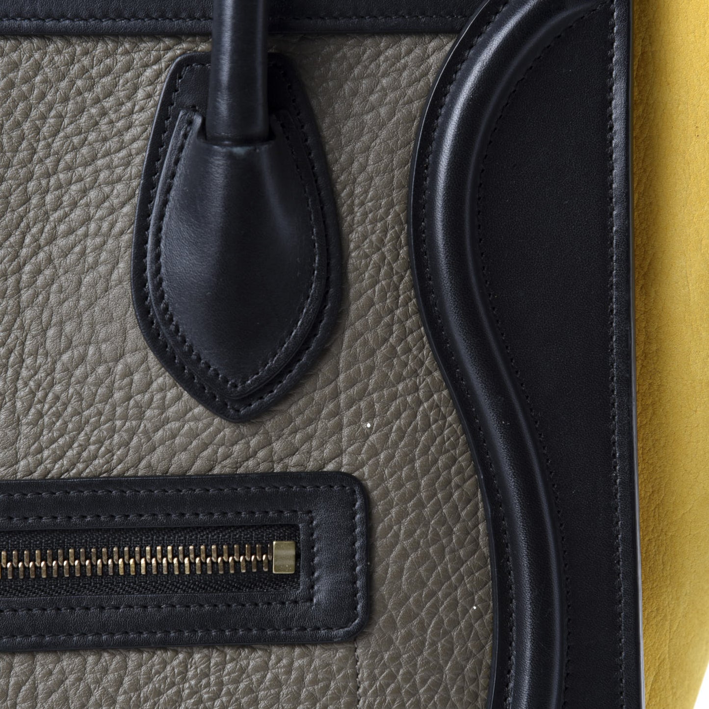 Bullhide Calfskin Nubuck Micro Tri-Color Luggage Amber