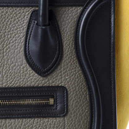 Celine Bullhide Calfskin Nubuck Micro Tri-Color Luggage Amber 10 of 13