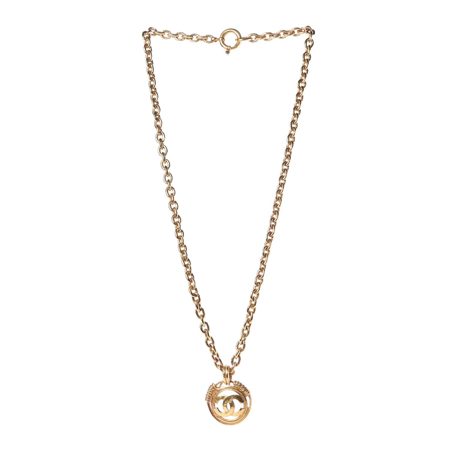 Chanel Large CC Long Chain Necklace Gold 3 of 5
