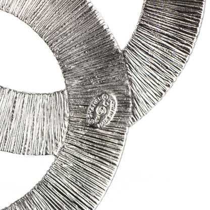 Chanel Baguette Crystal CC Brooch Silver 4 of 4