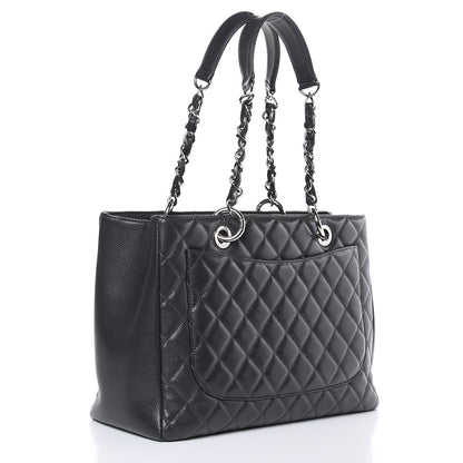 Chanel Caviar Quilted Grand Shopping Tote GST Dark Grey 3 of 10