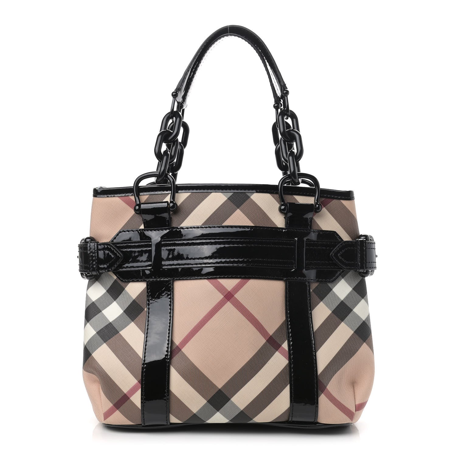 Burberry Nova Check Large Chain Tote Black 1 of 11