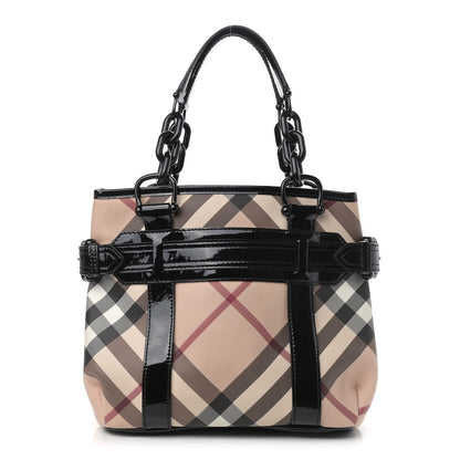 Burberry Nova Check Large Chain Tote Black 1 of 11