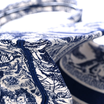 Christian Dior Canvas Embroidered Large Dioriviera Toile De Jouy Book Tote Blue 6 of 13