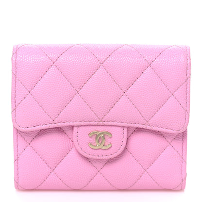 Chanel Caviar Quilted Compact Flap Wallet Light Pink Light Pink 1 of 8