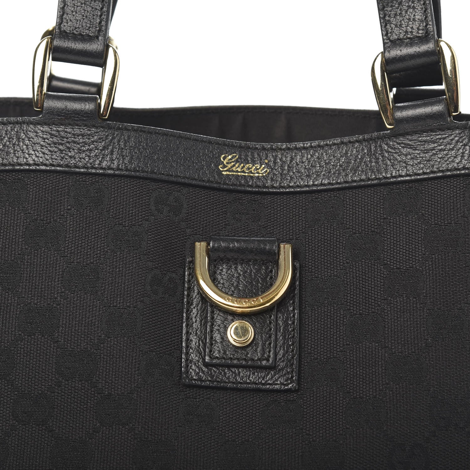 Gucci Monogram Small Abbey Tote Black 8 of 12