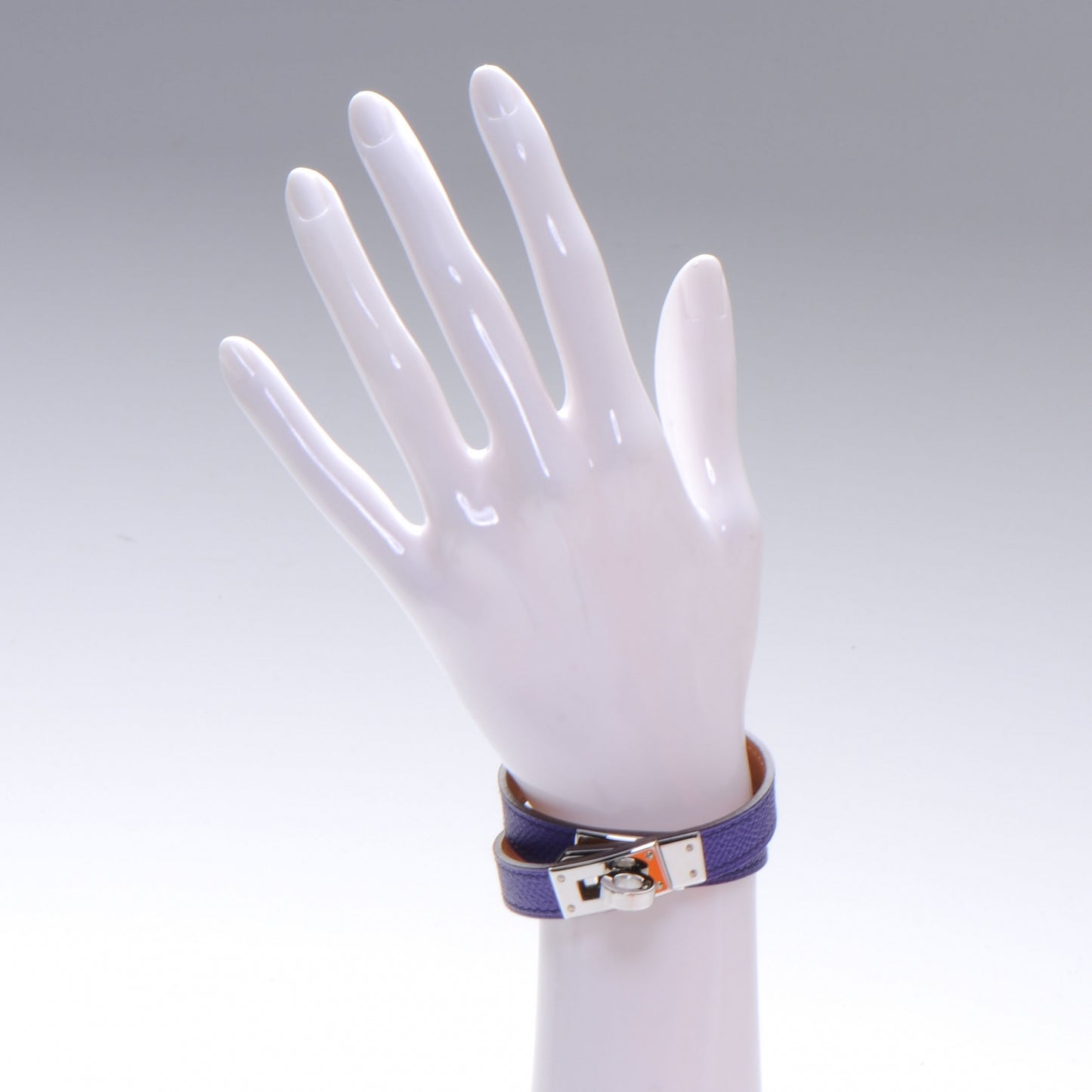 Epsom Kelly Double Tour Bracelet Crocus Purple Small