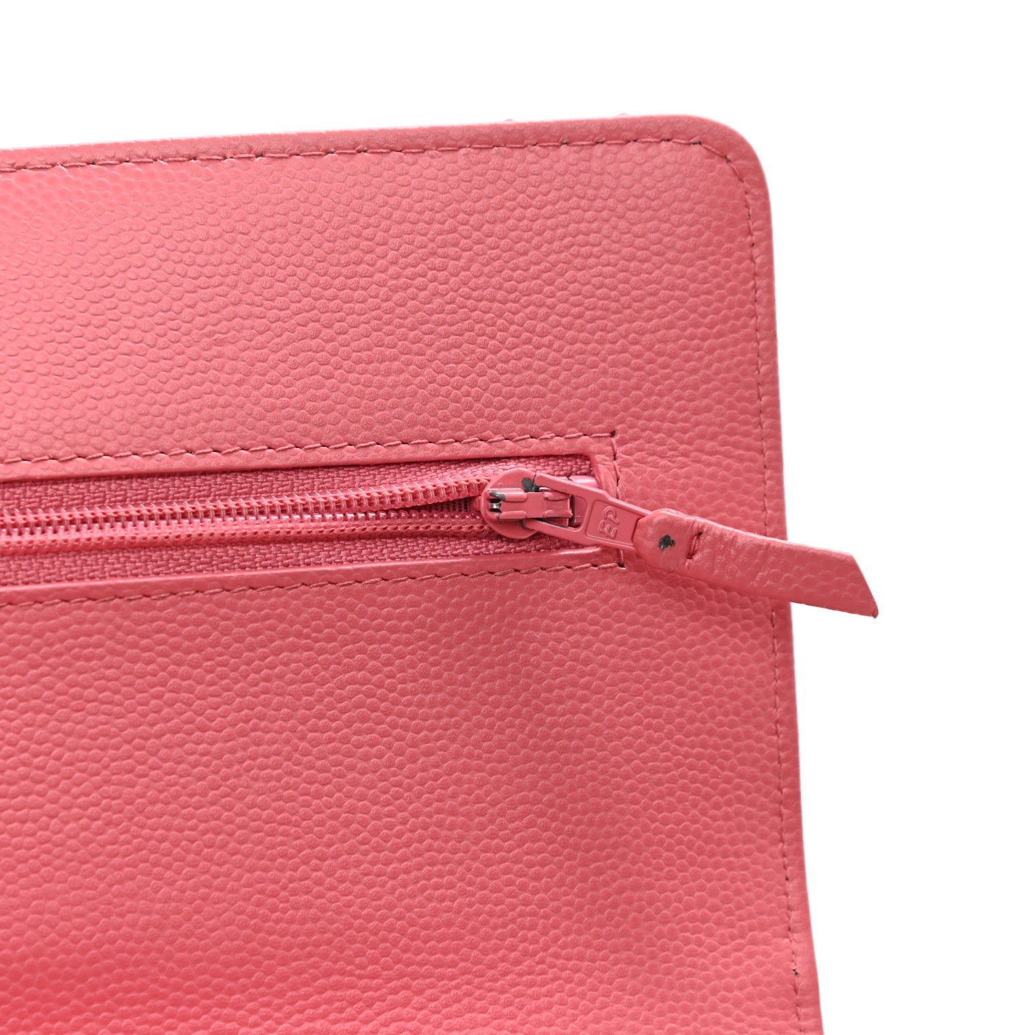 Chanel Caviar Chevron Quilted Wallet On Chain WOC Pink 12 of 14