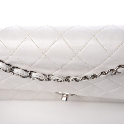Chanel Lambskin Quilted Medium Double Flap White 11 of 16