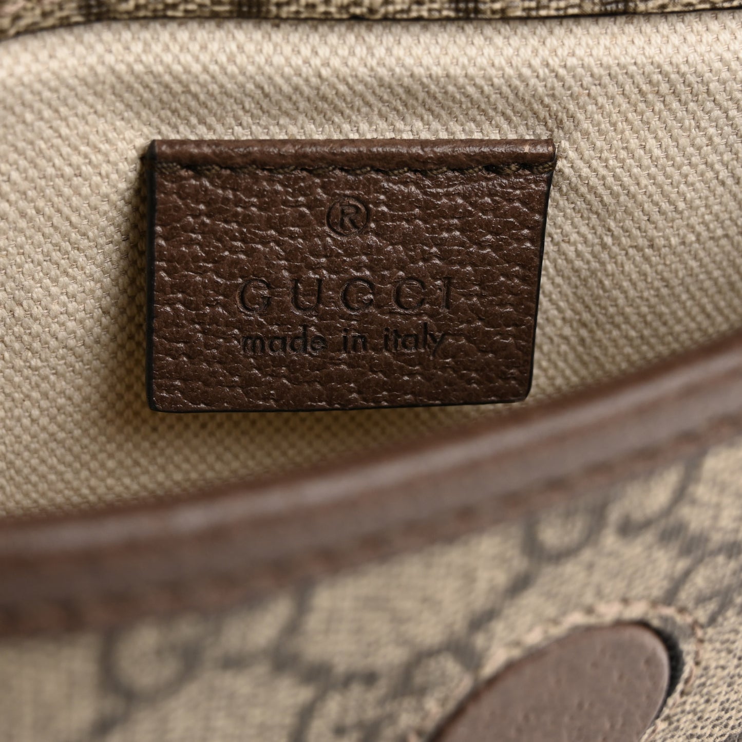 GG Supreme Monogram Neo Vintage Web Belt Bag Brown