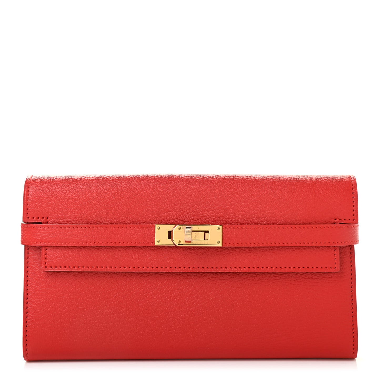 Chevre Mysore Kelly Longue Wallet Rouge Tomate