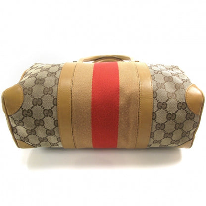 Gucci Monogram Orange Web Boston Tote 4 of 11