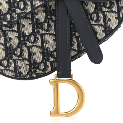 Christian Dior Oblique Mini Saddle Bag Blue 6 of 10
