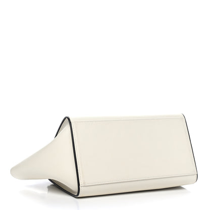 Celine Smooth Calfskin Small Trapeze White Black 4 of 8