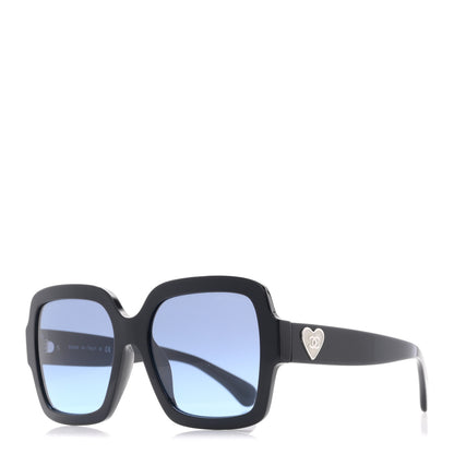 Chanel Acetate Square Heart Sunglasses 5479-A Blue 1 of 9